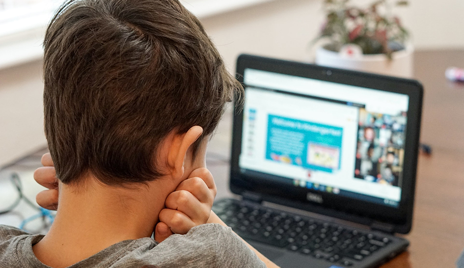 Wellness Boy on Laptop Virtual School Column jpg