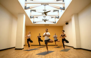 Instalaciones Estudio de Yoga Chelsea Piers Brooklyn Columna