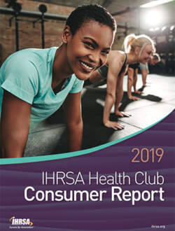 Portada del informe de consumidores de gimnasios de la IHRSA 2019